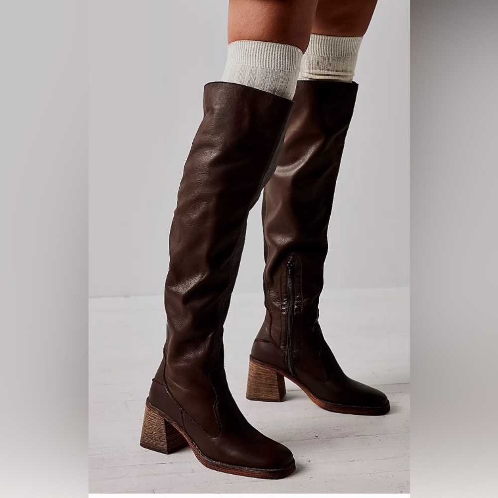 Free People Over the Knee Brown Boot size 40